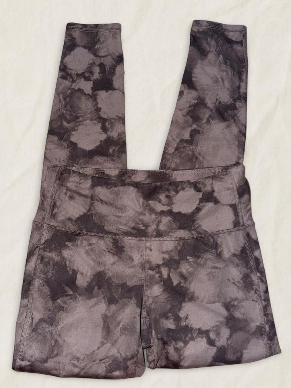 Athleta Gray Tie-Dye High-Waist Leggings